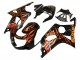 2000-2002 Suzuki GSXR1000 Motorcycle Fairings - Glossy Black Orange Flame UK