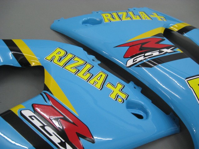 2000-2002 Suzuki GSXR1000 Motorcycle Fairings - Light Blue Yellow Black Motul Rizla UK