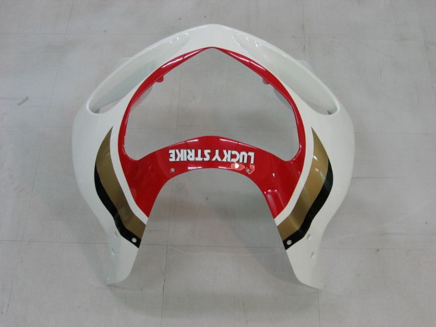 2000-2002 Suzuki GSXR1000 Motorcycle Fairings - White Red Lucky Strike UK
