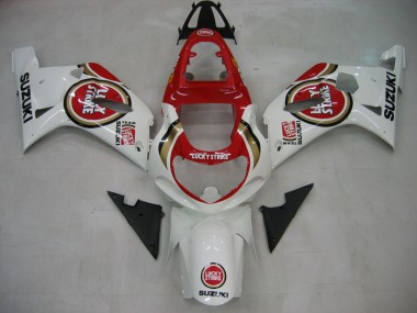 Buy 2000-2002 Suzuki GSXR1000 Motorcycle Fairings - White Red Lucky Strike UK