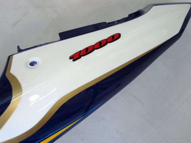 2000-2002 Suzuki GSXR1000 Motorcycle Fairings - Yellow Dark Blue White Motul Corona UK