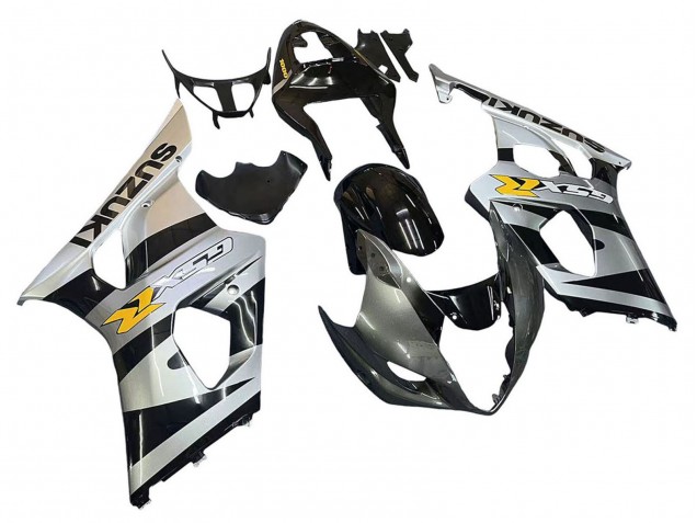 2003-2004 Suzuki GSXR 1000 Motorcycle Fairings - Glossy Black Silver Grey Yellow UK
