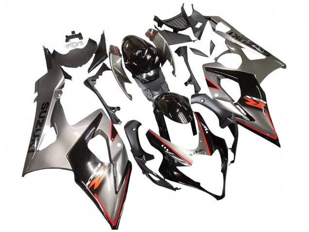 2005-2006 Suzuki GSXR 1000 Motorcycle Fairing - Silver Black Red UK