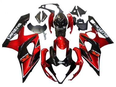 Buy 2005-2006 Suzuki GSXR 1000 Motorcycle Fairings - Red Glossy Black UK