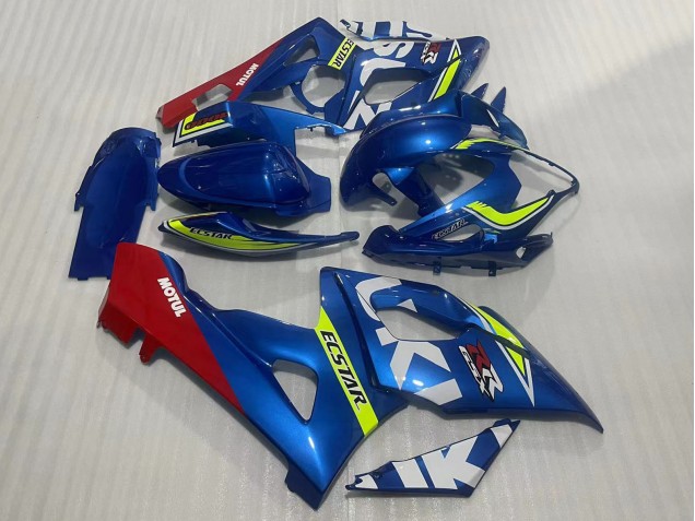 2005-2006 Suzuki GSXR 1000 Motorcycle Fairings - Blue Yellow Red Motul Ecstar UK