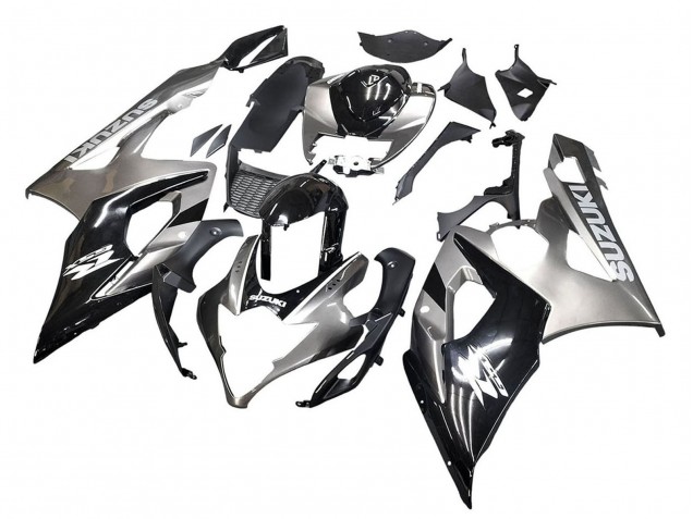 2005-2006 Suzuki GSXR 1000 Motorcycle Fairings - Glossy Black Grey UK