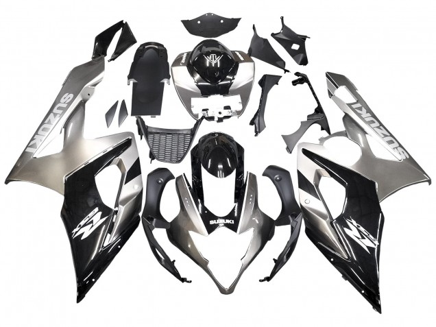 2005-2006 Suzuki GSXR 1000 Motorcycle Fairings - Glossy Black Grey UK