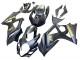 2007-2008 Suzuki GSXR 1000 Motorcycle Fairings - Matte Black Gold Decal UK