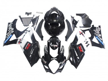 Buy 2007-2008 Suzuki GSXR 1000 Motorcycle Fairings - Glossy Black White West UK