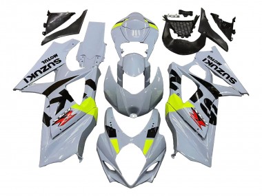 Buy 2007-2008 Suzuki GSXR 1000 Motorcycle Fairings - Light Grey Green Black UK