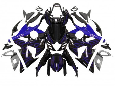 Buy 2007-2008 Suzuki GSXR 1000 Motorcycle Fairing - Glossy Black Blue Flame UK