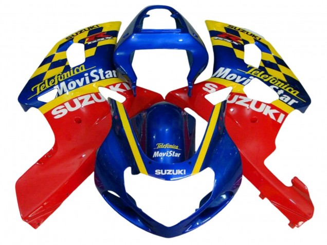 2001-2003 Suzuki GSXR 600 / GSXR 750 Motorcycle Fairings - Blue Red Yellow UK