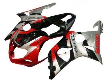 Buy 2001-2003 Suzuki GSXR 600 / GSXR 750 Motorcycle Fairing Kits - Silver Red Glossy Black UK