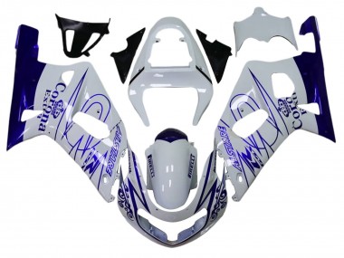 Buy 2001-2003 Suzuki GSXR 600 / GSXR 750 Motorcycle Fairings - White Blue Corona Alstare UK