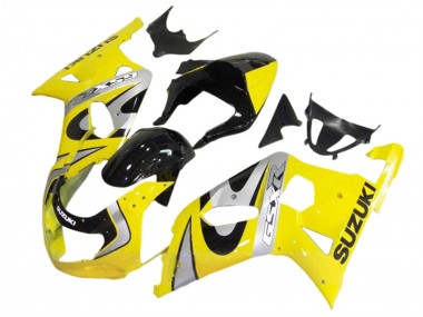 Buy 2001-2003 Suzuki GSXR 600 / GSXR 750 Motorcycle Fairing Kits - Yellow Silver Glossy Black UK