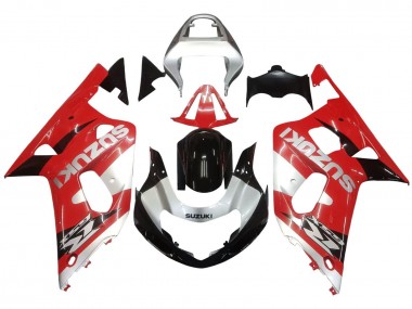 Buy 2001-2003 Suzuki GSXR 600 / GSXR 750 Motorcycle Fairing - Red White Glossy Black UK