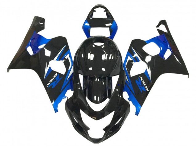 2004-2005 Suzuki GSXR 600 / GSXR 750 Motorcycle Fairings - Glossy Black Blue UK