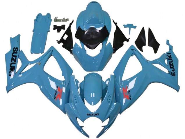 2006-2007 Suzuki GSXR 600 / GSXR 750 Motorcycle Fairings - Light Blue Black Red UK