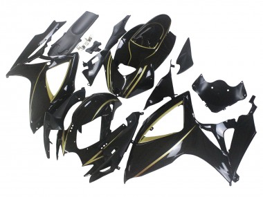 Buy 2006-2007 Suzuki GSXR 600 / GSXR 750 Motorcycle Fairings - Glossy Black Gold Stripe UK