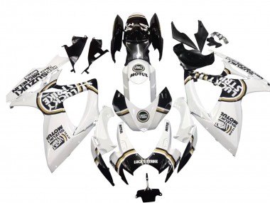 Buy 2006-2007 Suzuki GSXR 600 / GSXR 750 Motorcycle Fairings - White Black Lucky Strike Motul UK