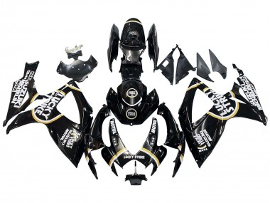 Buy 2006-2007 Suzuki GSXR 600 / GSXR 750 Motorcycle Fairings - Glossy Black White Motul Lucky Strike UK