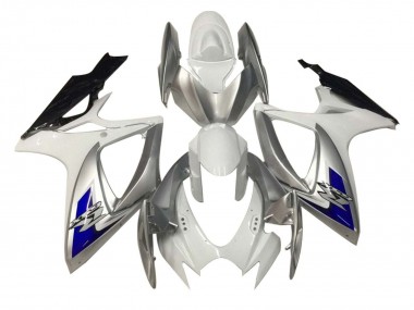 Buy 2006-2007 Suzuki GSXR 600 / GSXR 750 Motorcycle Fairings - White Silver Blue Black UK