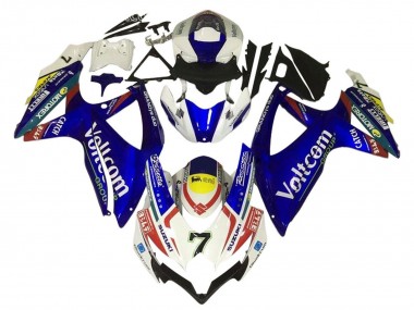 Buy 2006-2007 Suzuki GSXR 600 / GSXR 750 Motorcycle Fairings - White Blue Yellow Red Voltcom UK