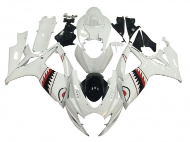 Buy 2006-2007 Suzuki GSXR 600 / GSXR 750 Motorcycle Fairings - White Red Black Shark UK