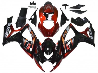 Buy 2006-2007 Suzuki GSXR 600 / GSXR 750 Motorcycle Fairings - Red Glossy Black Orange UK