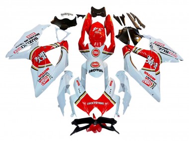 Buy 2008-2010 Suzuki GSXR 600 / GSXR 750 Motorcycle Fairings - White Red Motul Lucky Strike UK