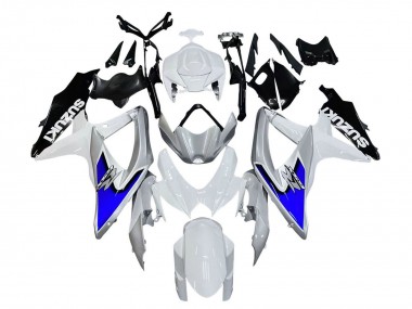 Buy 2008-2010 Suzuki GSXR 600 / GSXR 750 Motorcycle Fairings - White Silver Blue Black UK
