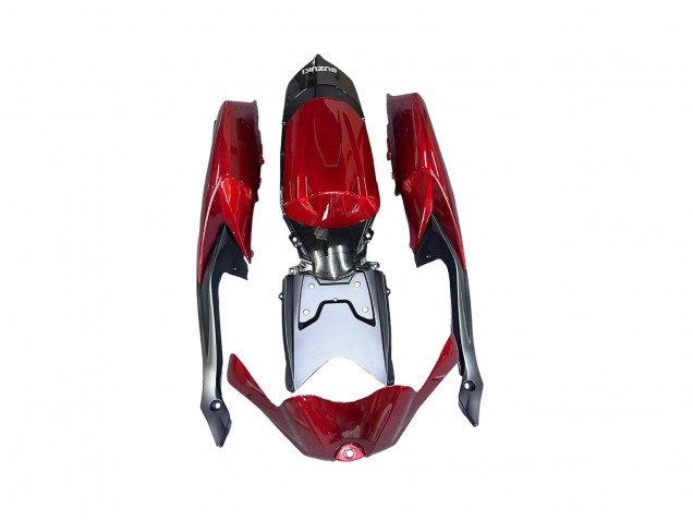 2008-2010 Suzuki GSXR 600 / GSXR 750 Motorcycle Fairings - Red Glossy Black UK