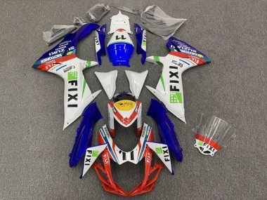 Buy 2008-2010 Suzuki GSXR 600 / GSXR 750 Motorcycle Fairings - White Blue Red Green Yellow Fixi 11 UK