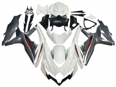 Buy 2008-2010 Suzuki GSXR 600 / GSXR 750 Motorcycle Fairings - White Grey Red UK