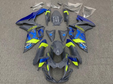 Buy 2011-2024 Suzuki GSXR 600 / GSXR 750 Motorcycle Fairings - Dark Nardo Grey Blue Fluorescent Yellow UK