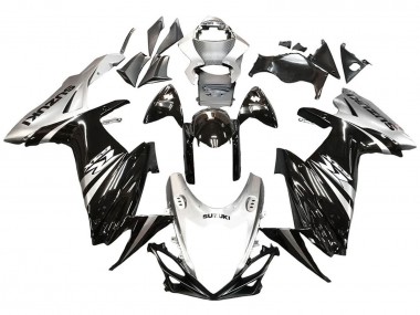Buy 2011-2024 Suzuki GSXR 600 / GSXR 750 Motorcycle Fairing - Glossy Black Silver UK