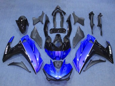 Buy 2015-2018 Yamaha YZF R3/R25 Motorcycle Fairing Kits - Blue Glossy Black UK