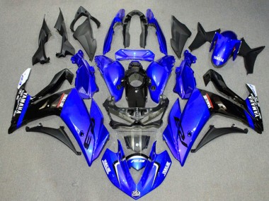 Buy 2015-2018 Yamaha YZF R3/R25 Motorcycle Fairings - Blue Glossy Black UK