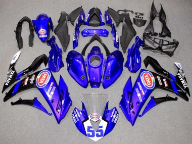 Buy 2015-2018 Yamaha YZF R3/R25 Motorcycle Fairings - Blue White Black ENEOS 55 UK