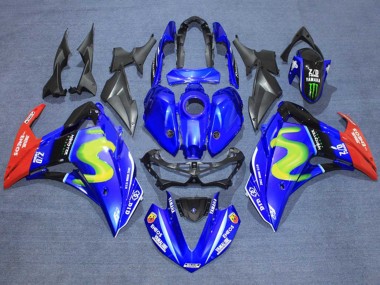 Buy 2015-2018 Yamaha YZF R3/R25 Motorcycle Fairings - Blue Glossy Black Red ENEOS Monster UK
