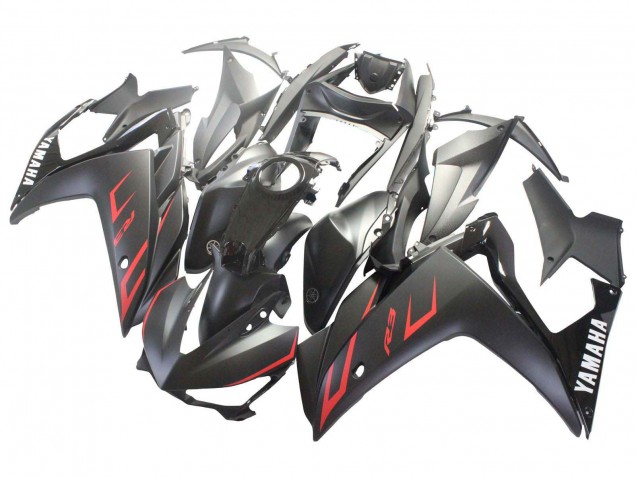 2015-2018 Yamaha YZF R3/R25 Motorcycle Fairings - Glossy Black Matte Black Red UK