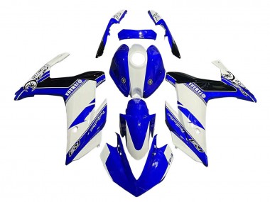 Buy 2015-2018 Yamaha YZF R3/R25 Motorcycle Fairings - White Blue Black Racing UK