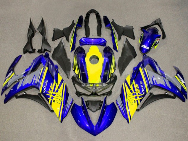 2015-2018 Yamaha YZF R3/R25 Motorcycle Fairing - Yellow Blue Black Monster UK