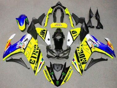 Buy 2015-2018 Yamaha YZF R3/R25 Motorcycle Fairings - Yellow Blue Black Monster UK