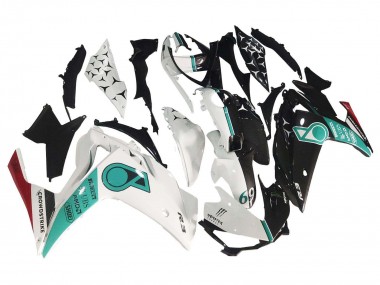Buy 2015-2018 Yamaha YZF R3/R25 Motorcycle Fairings - White Green Glossy Black UK