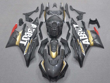 Buy 2019-2021 Yamaha YZF R3/R25 Motorcycle Fairings - Red Gold Black Carbon Fiber Style UK