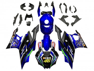 Buy 2019-2021 Yamaha YZF R3/R25 Motorcycle Fairings - Blue White Green Black ENEOS 46 UK