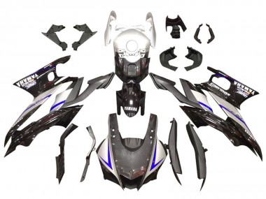 Buy 2019-2021 Yamaha YZF R3/R25 Motorcycle Fairings - Silver Glossy Black Carbon Fiber Style UK