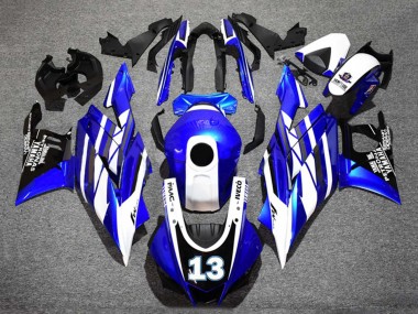 Buy 2019-2021 Yamaha YZF R3/R25 Motorcycle Fairings - Blue White Black Yamalube Petronas 13 UK