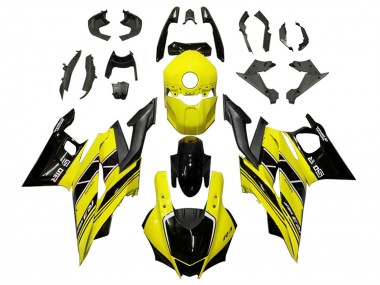 Buy 2019-2021 Yamaha YZF R3/R25 Motorcycle Fairings - Yellow Black Carbon Fiber UK
